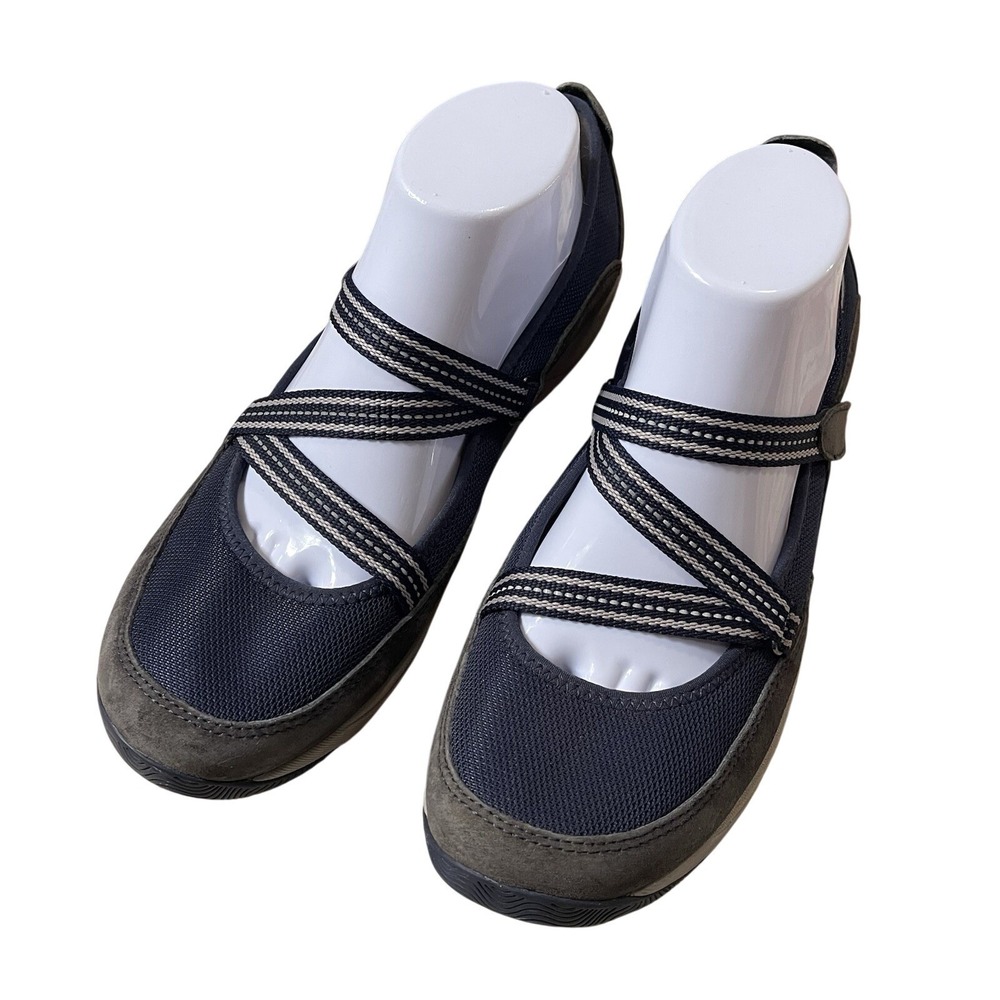 Dansko Women 39/8 Hazel Blue Suede Mesh Mary Jane Sneaker Ballet Flat Comfort